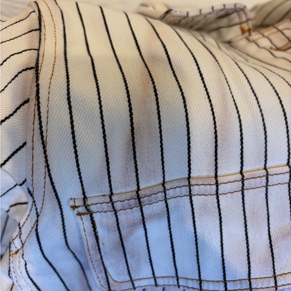 ME+EM Black and Cream Striped Italian Swing Jacket - Picture 6 of 6